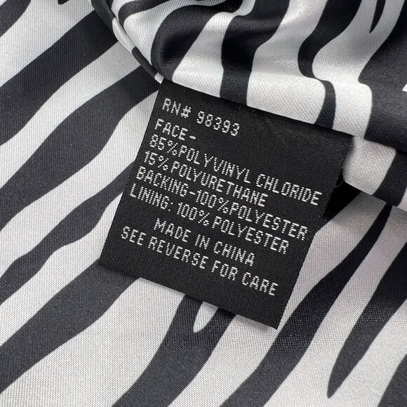 Pamela McCoy Women’s Size Medium Vinyl Patent Leather Jacket Black New with tags - Picture 8 of 9